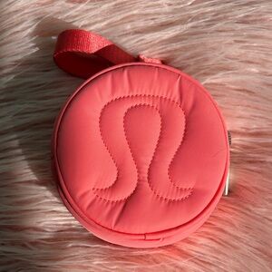 lululemon Coral Round Wristlet Coin Pouch